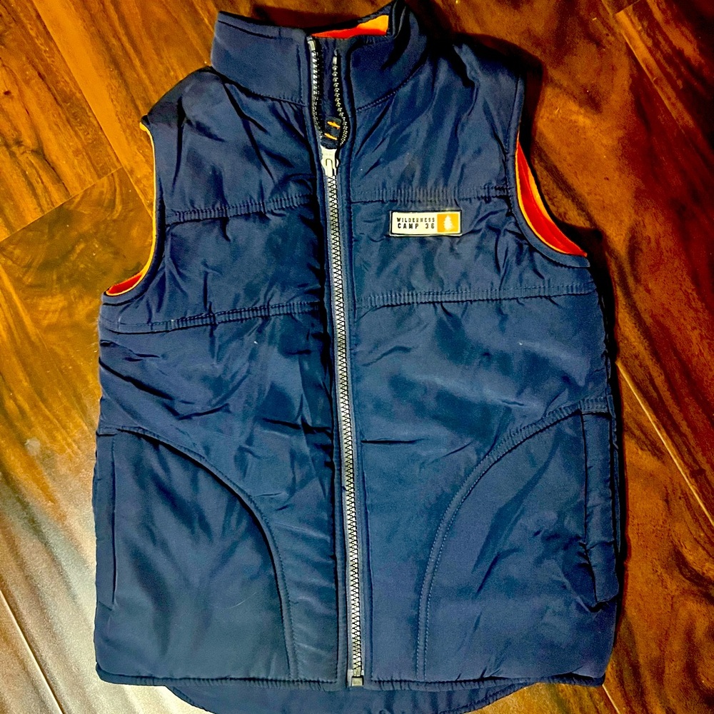 Carter’s puffer vest jacket blue full zip kids size 6